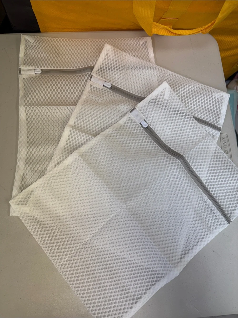 White Mesh Laundry and Bedding Wash Bags - 3 Pack all new gray and white durable
